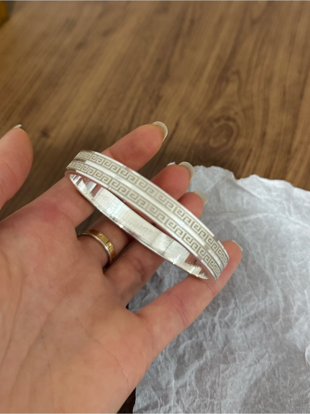 Pure Silver Custom Made Versace Inspired Bangle